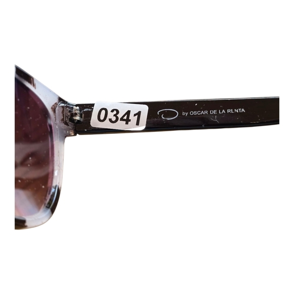 Oscar De La Renta Tortise Shell Blush Rose Brown Cat Eye Sunglasses - Picture 7 of 10